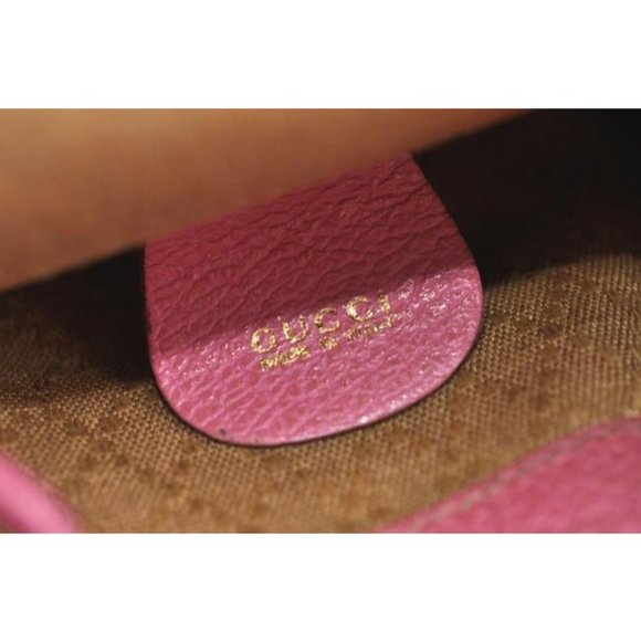 Gucci Suedeleather With Bamboo Top Handle Pink Suede Backpack - Picture 4 of 12